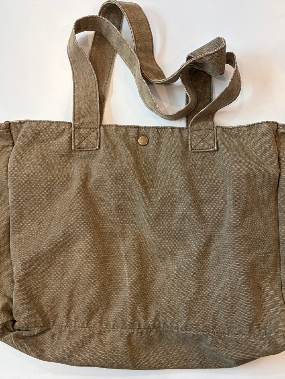 RARE Vintage 2002 Roxy Tote, Olive Green with Velvet Appliqué - Picture 3 of 6